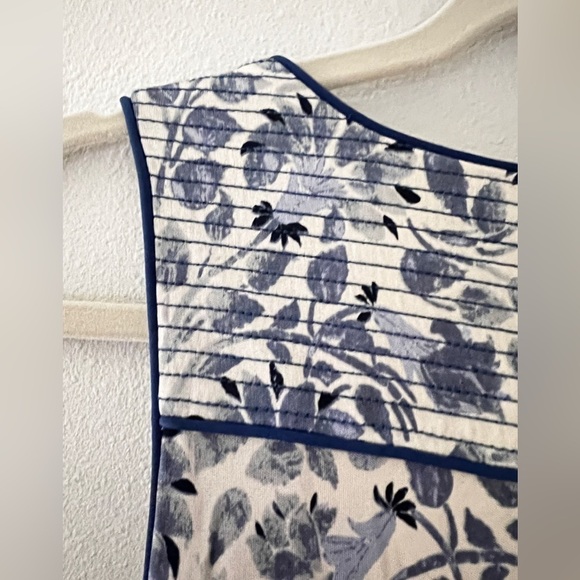 Tory Burch 100% silk blue & white floral dress size XS - Picture 6 of 12